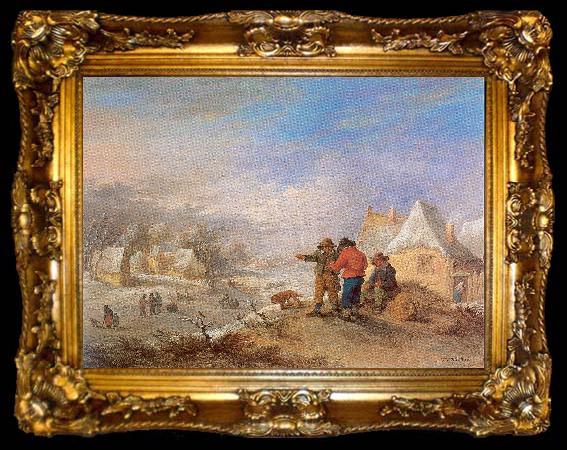 framed  Michau, Theobald Winter Landscape, ta009-2